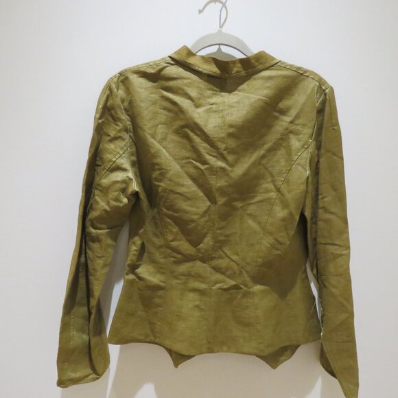 VINTAGE KENZO Linen Blend Lightweight Point Hem Blazer Academia Avant Garde - Picture 11 of 14